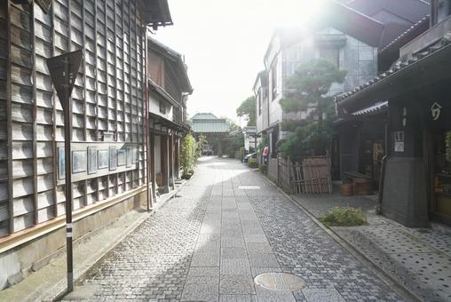 夏の川越の路地 夏の川越の路地の写真