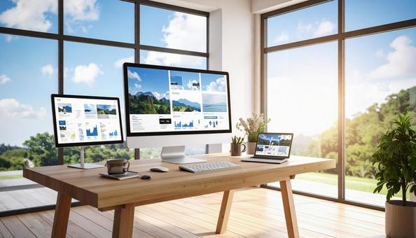 マンションの仕事部屋の写真