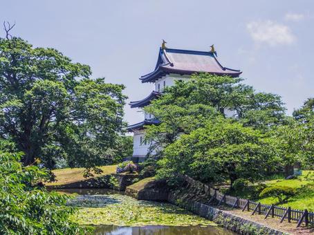 【北海道】松前町・松前城 【北海道】松前町・松前城 松前城,天守閣,松前町の写真素材