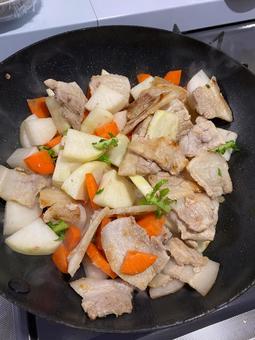 Photo, sweet and spicy radish, japanese style, ginseng, 