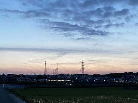 夕暮れの景色 夕暮れの景色の写真