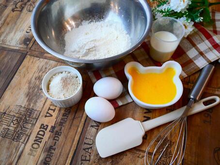 お菓子作りの材料.2 お菓子作り,材料,手作りの写真素材