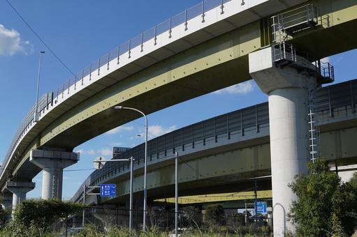 久喜白岡ジャンクション 久喜白岡ジャンクション 東北自動車道,東北道,圏央道の写真素材