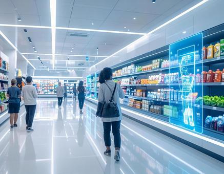 未来型スーパーの風景の写真