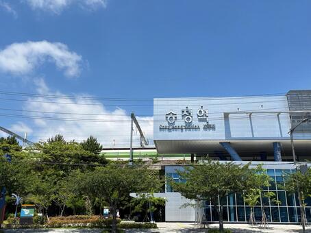 ソンジョン駅 釜山,韓国,ソンジョン駅の写真素材