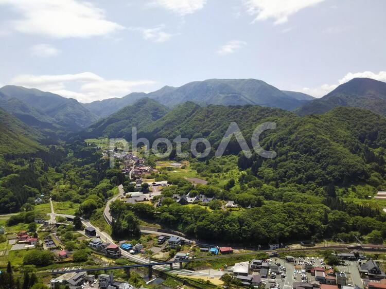 田舎の風景 夏,パノラマ,田舎の写真素材