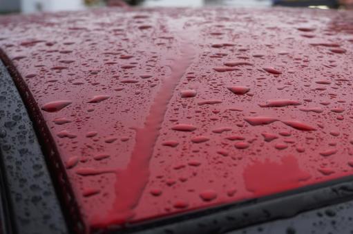 赤い車体の撥水（ルーフ）04 自動車,車,車体の写真素材