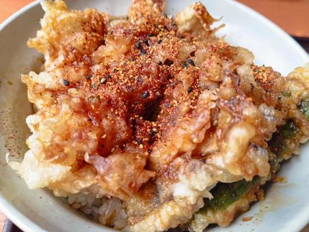 天丼もりもり 天丼もりもり 天丼,たれ,七味の写真素材
