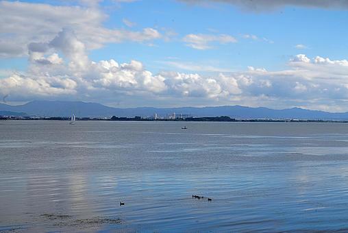 パワースポット　満月寺・浮御堂㊼　湖畔 賀県大津市,満月寺,浮御堂の写真素材
