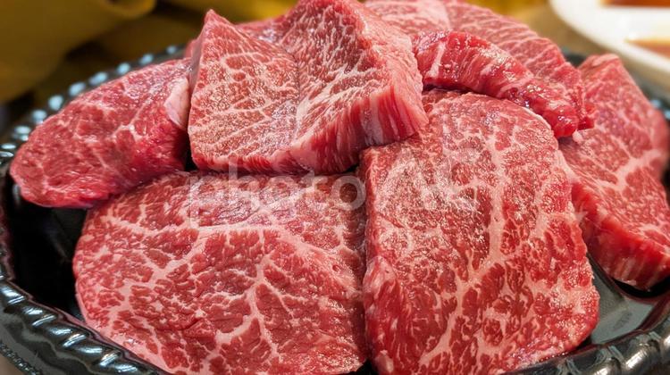 ミスジ 焼肉 焼肉,ミスジ,牛肉の写真素材