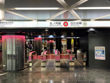 地下鉄銀座駅 地下鉄銀座駅 地下鉄,銀座駅,改札の写真素材
