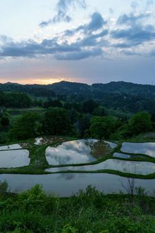 250519儀明の棚田 新潟県,十日町市,儀明の写真素材