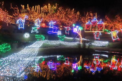 イルミネーション イルミネーション,灯り,広島県の写真素材