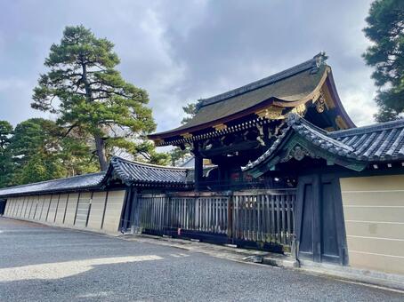 京都御所朔平門 京都御所,京都御苑,朔平門の写真素材