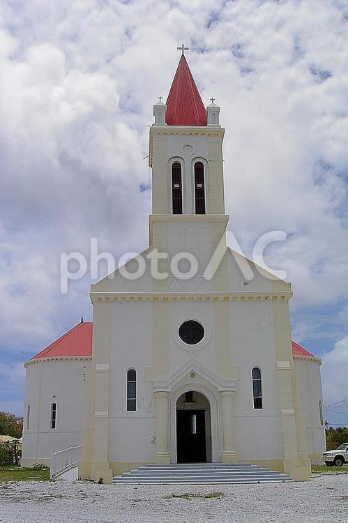 ニューカレドニア71　ウヴェア島　教会 ニューカレドニア,ウヴェア島,楽園の写真素材