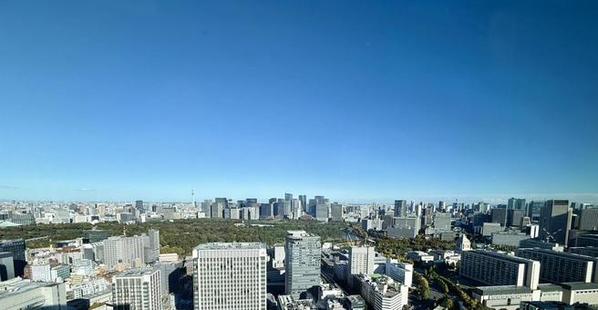 武道館から国会議事堂まで 武道館,国会議事堂,スカイツリーの写真素材