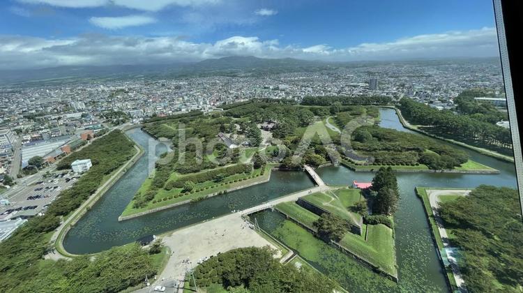 五稜郭タワーから見た五稜郭 五稜郭,五稜郭タワー,函館の写真素材