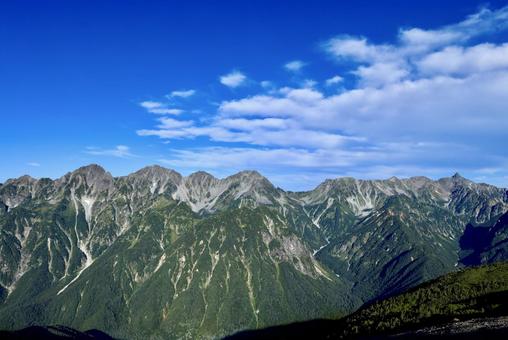 蝶ヶ岳からの槍ヶ岳・穂高連峰 蝶ヶ岳からの槍ヶ岳・穂高連峰の写真