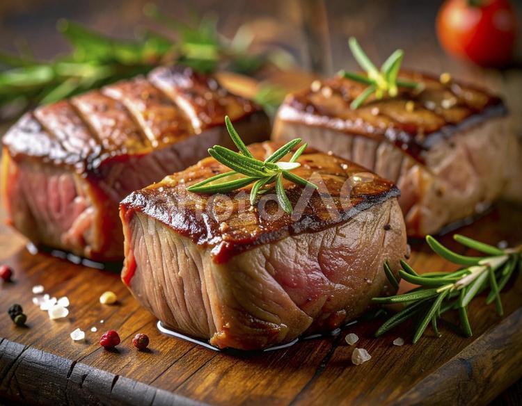 サイコロステーキ　AI生成画像　 サイコロステーキ,肉,ステーキの写真素材