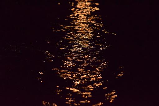 煌めく夜の水面 煌めく夜の水面の写真