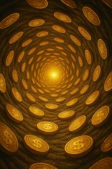 金貨の渦(富への吸引) 金貨の渦(富への吸引)の写真