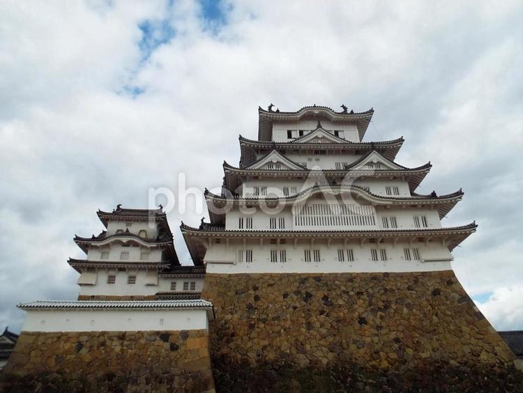 【風景写真】姫路城の風景 姫路城,天守閣,世界遺産の写真素材