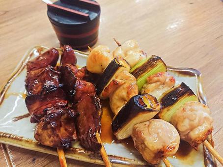 焼き鳥 焼き鳥 串焼き,やきとり,バーベキューの写真素材
