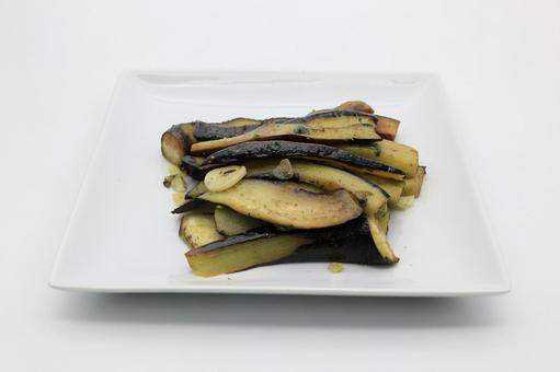 茄子焼き 茄子焼き 茄子,長茄子,庄屋長茄子の写真素材