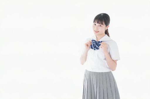 制服姿の女子学生ポートレート 制服姿の女子学生ポートレートの写真