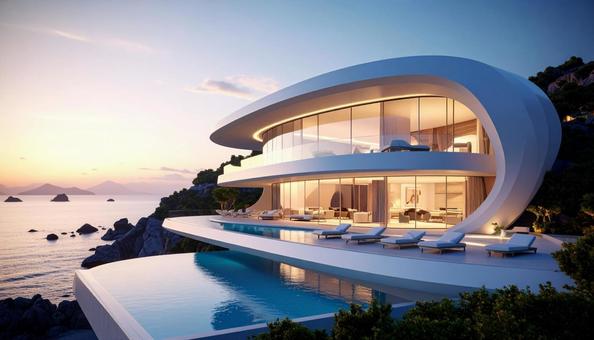 近未来的なホテル 近未来的なホテルの写真