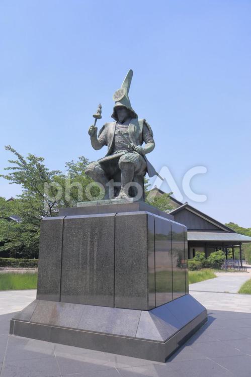 愛知県　名古屋の加藤清正の銅像 加藤清正,侍,武士の写真素材