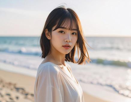 晩夏・夏の終わり、海辺の彼女 晩夏・夏の終わり、海辺の彼女の写真