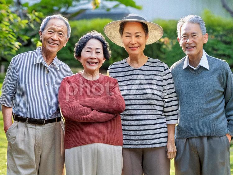 元気な高齢者_AS0016 高齢者,会話,楽しいの写真素材