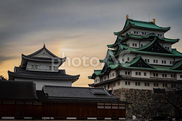 名古屋　名古屋城の風景 名古屋,愛知,愛知県の写真素材