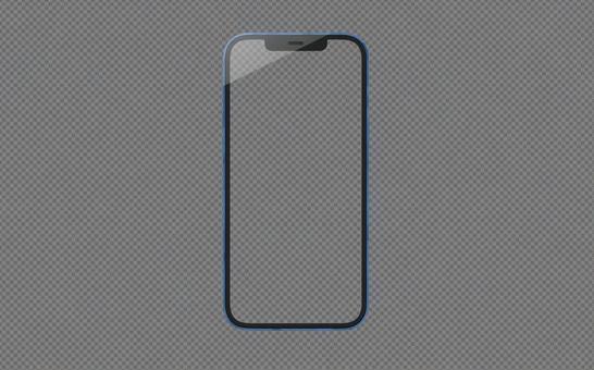 Smartphone PSD transparent material latest model with light reflection Smartphone PSD transparent material latest model with light reflection