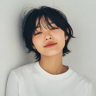 自然体で飾らない笑顔の女性ポートレート 自然体で飾らない笑顔の女性ポートレートの写真