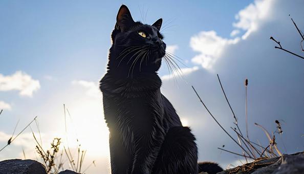 黒猫 黒猫の写真