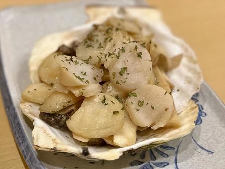 ホタテ・エリンギ バター醬油 バター醬油,ホタテ,帆立の写真素材