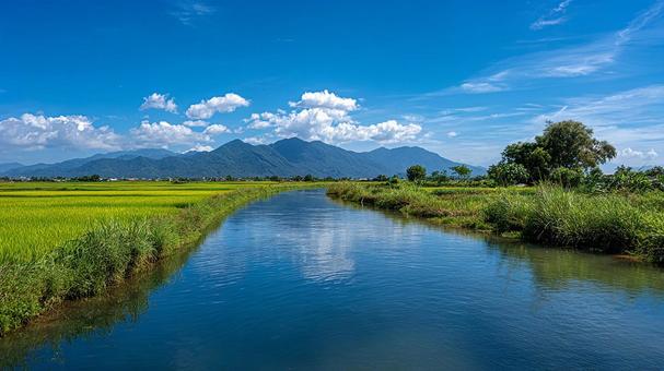 静寂に包まれた、のどかな田舎の自然 静寂に包まれた、のどかな田舎の自然の写真