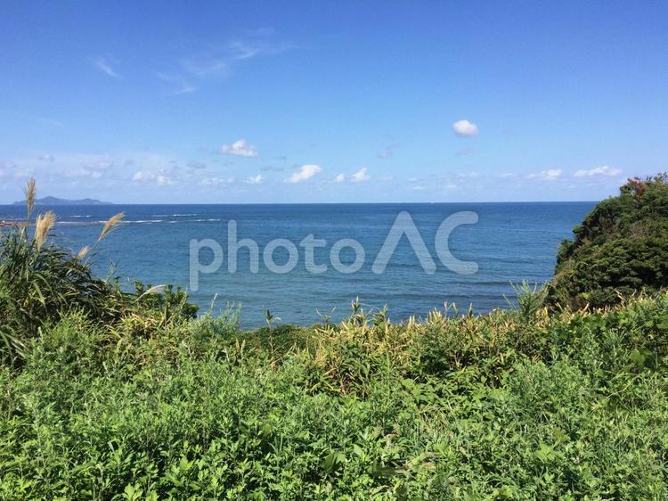 夏の終わりの海1 9月,夏,夏井ヶ浜の写真素材