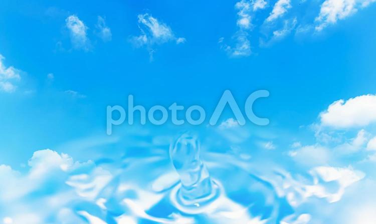 水と空のイメージ エコ,水,空の写真素材