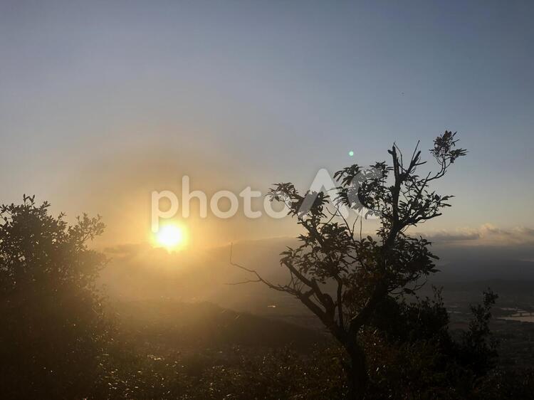 和歌山の朝日 太陽,暁,日暮れの写真素材