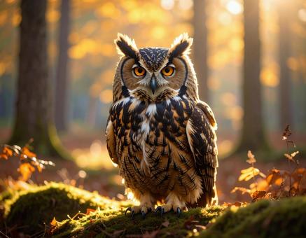フクロウ 魔法の世界にいそうな動物 森3 フクロウ 魔法の世界にいそうな動物 森3の写真