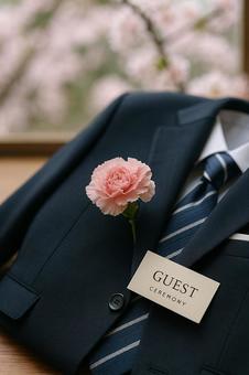 桜とコサージュの礼装 桜とコサージュの礼装の写真