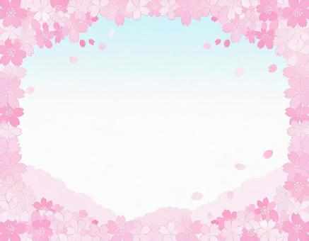 桜のフレーム 桜のフレームの写真