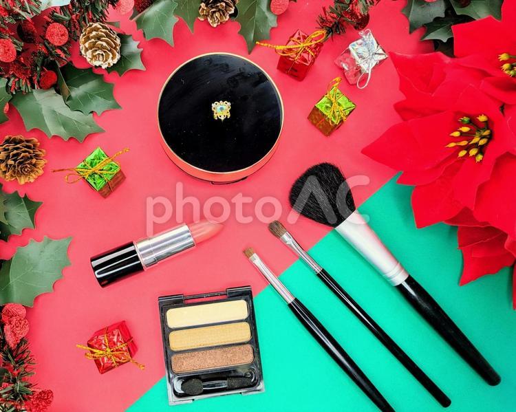 コスメ　冬イメージ② コスメ,メイク,化粧品の写真素材
