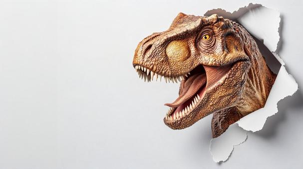 壁を突き破るティラノサウルス1 壁を突き破るティラノサウルス1の写真