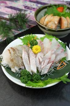 鯛の刺身 鯛の刺身 鯛,刺身,和食の写真素材
