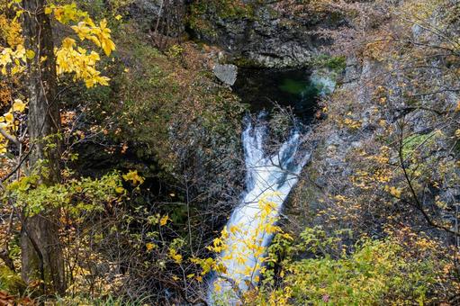 秋の鳳鳴四十八滝⒀ 秋,紅葉,滝の写真素材