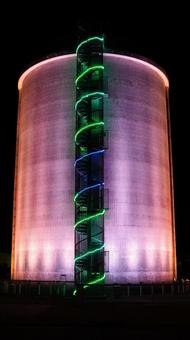 ゆりの里公園イルミネーション ゆりの里公園,福井県,ライトアップの写真素材